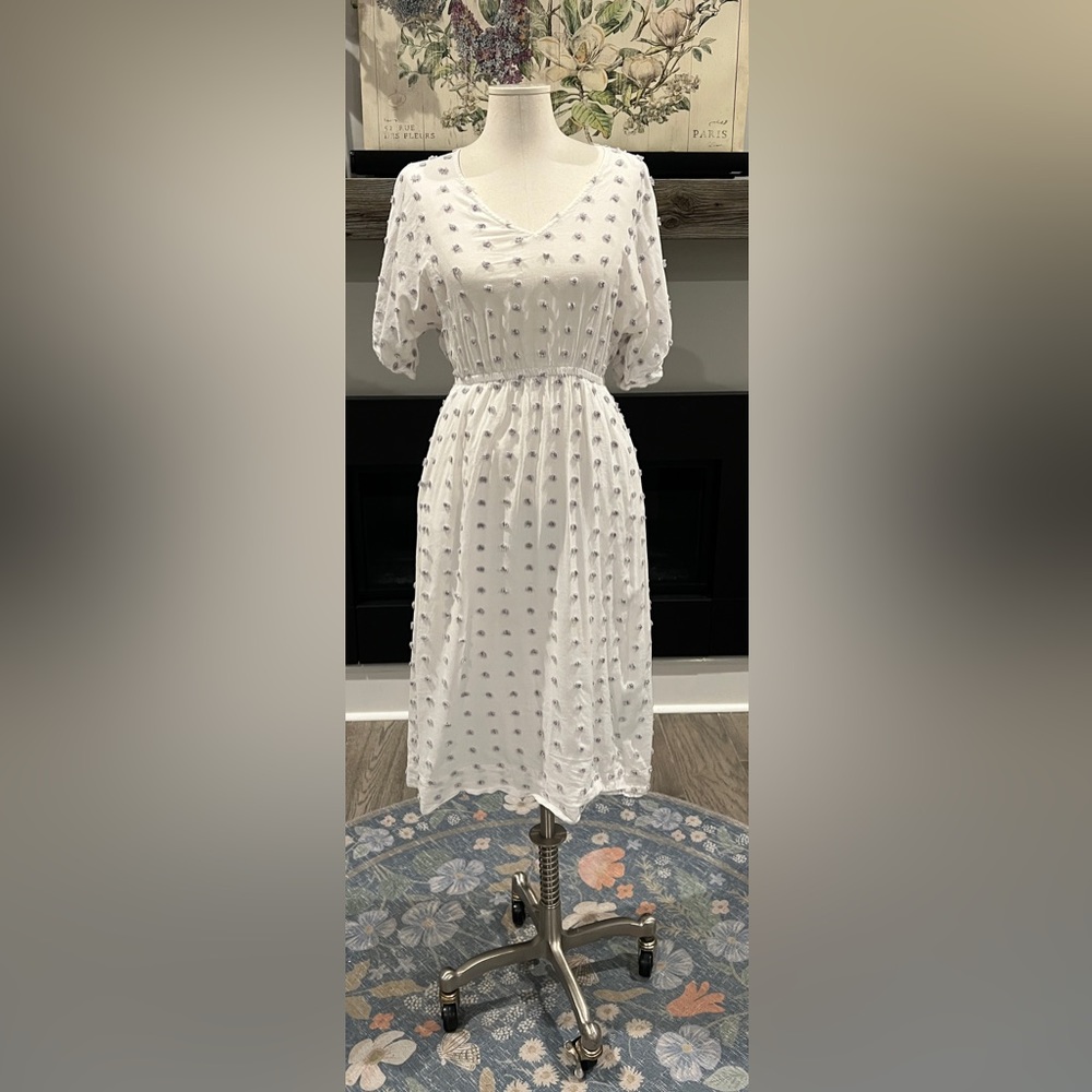 Lou and Grey white midi dress